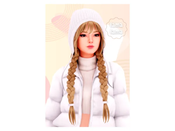 Maxis Match Hair Pam by LamaLama - The Sims 4 Custom Content