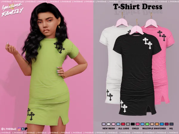 T-Shirt Dress ~ Child 💗 by lynxsimzfamily