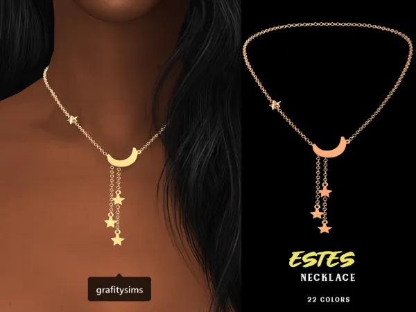 Alpha Estes Necklace - The Sims 4 Custom Content