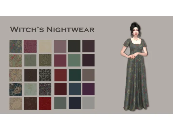 Alpha Witche's Nightwear by rrtt - The Sims 4 Custom Content