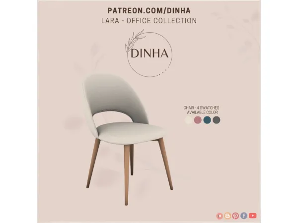 Mix Lara Office Chair - The Sims 4 Custom Content