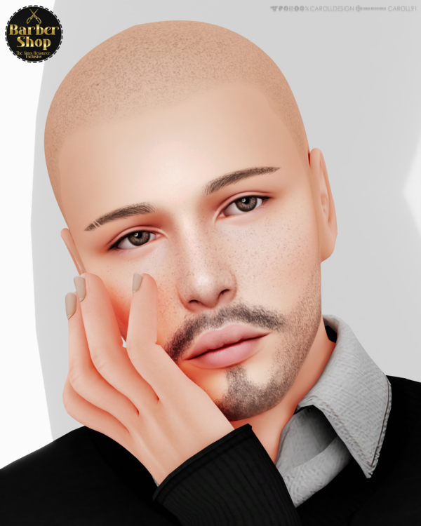 Alpha Male facial hair set by simsfinds - The Sims 4 Custom Content