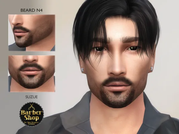Alpha Barber Shop Beard N4 - The Sims 4 Custom Content