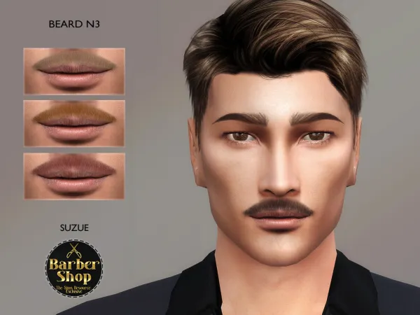 Alpha Barber Shop Beard N3 - The Sims 4 Custom Content