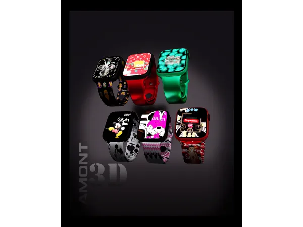Mix random watch apple 2 - The Sims 4 Custom Content