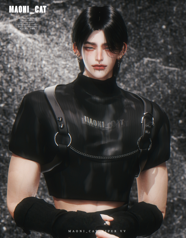 Alpha [Maoni_cat]Suspenders Crop top by simsfinds - The Sims 4 Custom Content