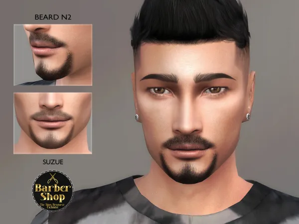 Alpha Barber Shop Beard N2 - The Sims 4 Custom Content