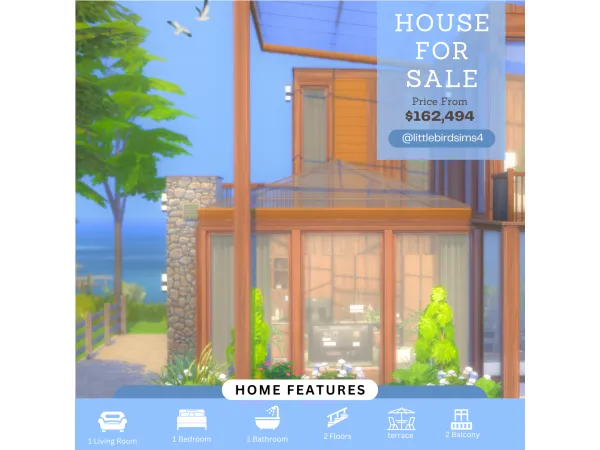 Alpha BEACH HOUSE by Miroslava K - The Sims 4 Custom Content