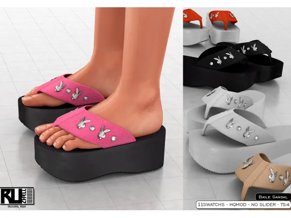 Alpha baile sandal by ruchellsims - The Sims 4 Custom Content
