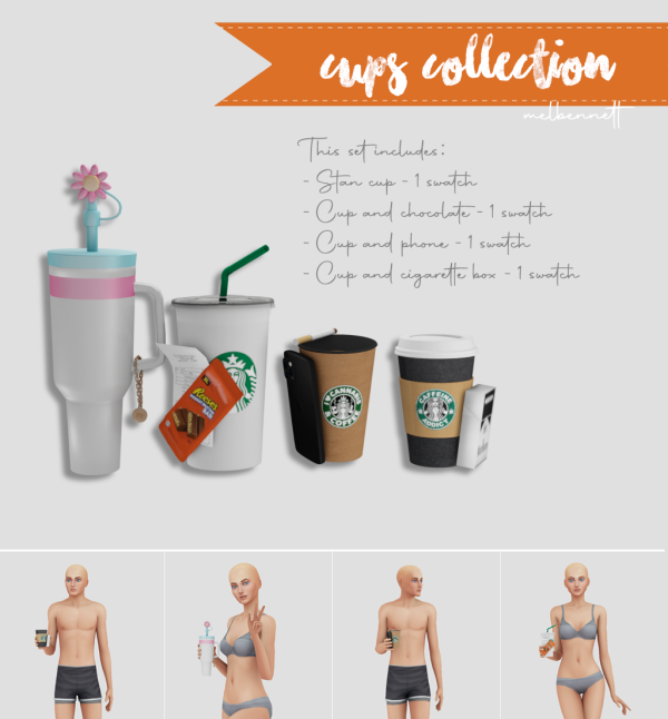 Mix Cups Collection by melbennett - The Sims 4 Custom Content