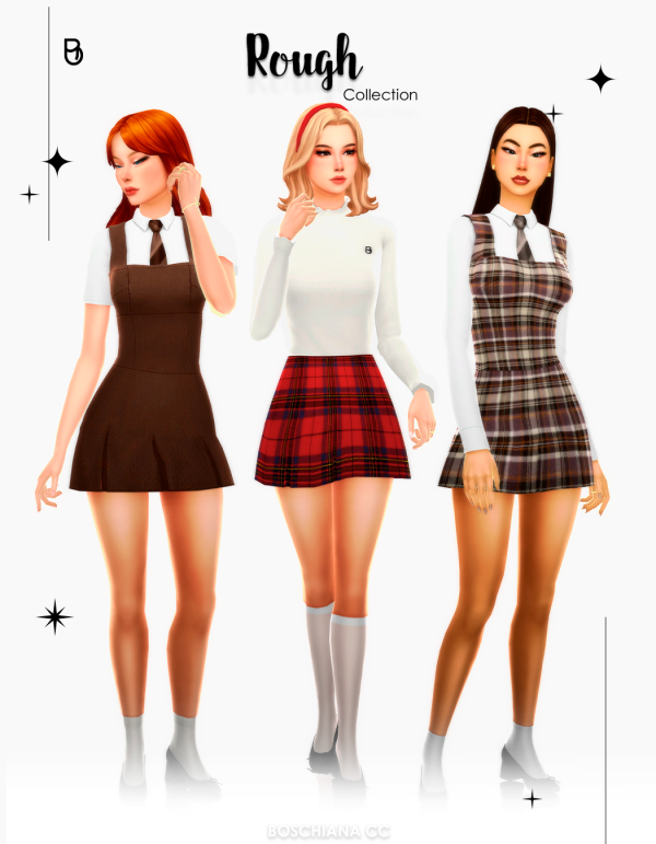 Maxis Match ROUGH KOREAN UNIFORMS by simsfinds - The Sims 4 Custom Content