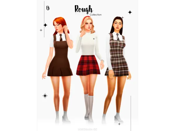 Maxis Match ROUGH KOREAN UNIFORMS by boschianacc - The Sims 4 Custom Content
