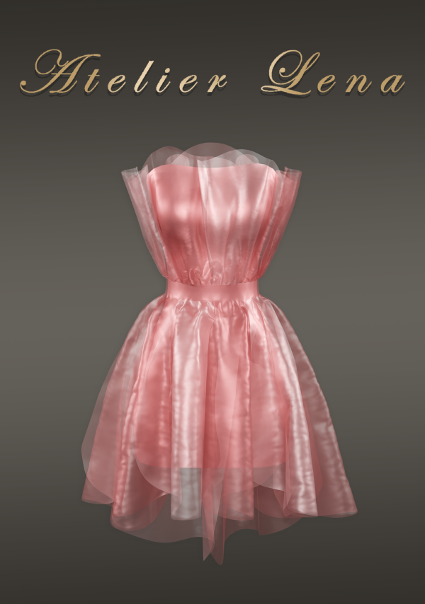 Alpha [Atelier Lena] Petal Mini Dress by simsfinds - The Sims 4 Custom Content