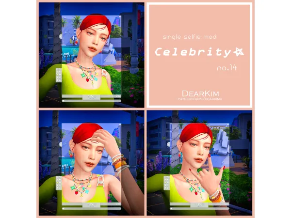 Mix [SingleSelfie] Celebrity 14 by dearkims - The Sims 4 Custom Content