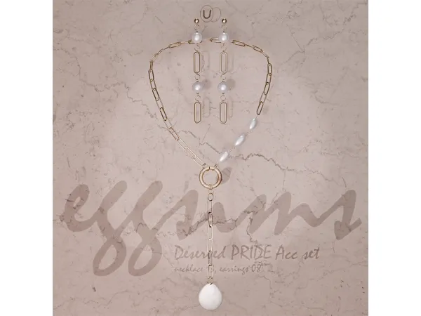 Alpha [ ] Deserved PRIDE Acc set (necklace 13 earrings 08) by eggsims - The Sims 4 Custom Content