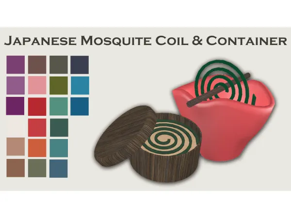 Maxis Match Japanese Mosquite Coil Container by rrtt - The Sims 4 Custom Content