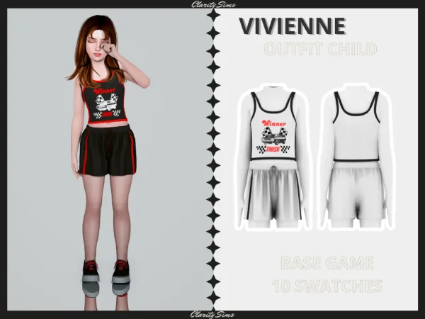Alpha Vivienne Outfit Child - The Sims 4 Custom Content