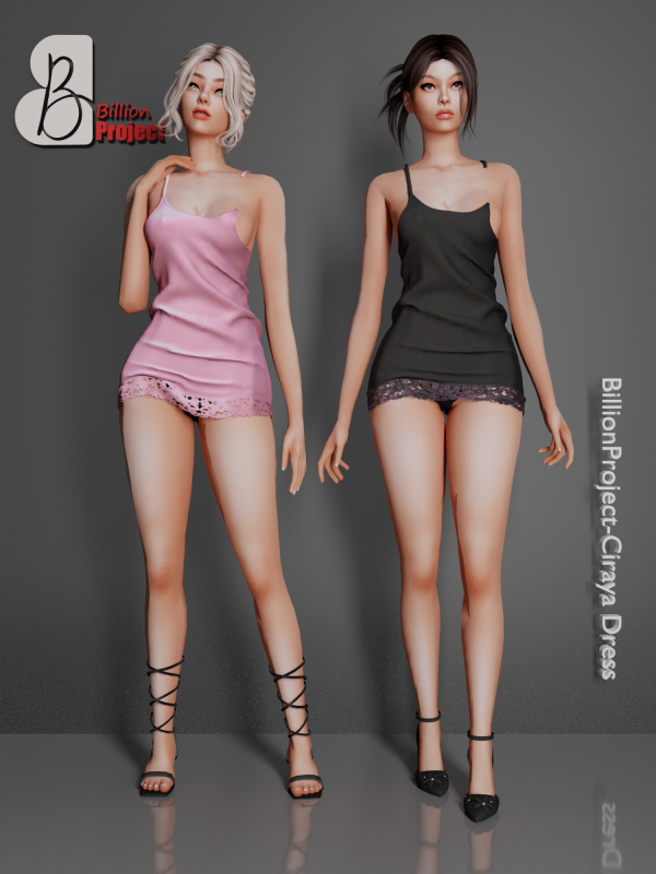 Alpha BillionProject Ciraya Dress by simsfinds - The Sims 4 Custom Content
