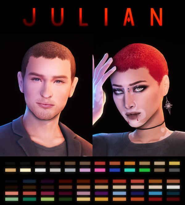Maxis Match Julian Hair by simsfinds - The Sims 4 Custom Content