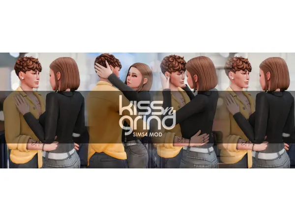 SIMS4 MOD | Kiss-n-Grind 1.6 Waved Kiss by UTOPYA_cc