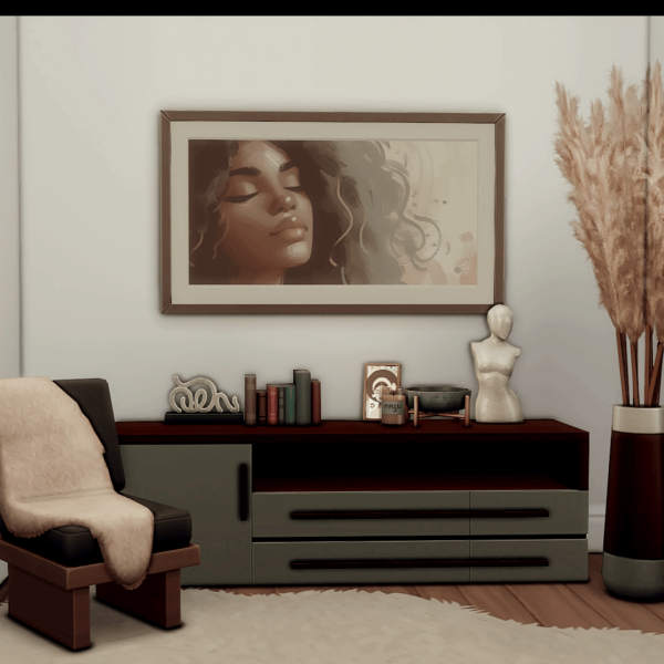 Maxis Match Art TV Frame by simsfinds - The Sims 4 Custom Content