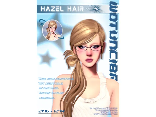 Maxis Match Y2K Hair 6 Hazel Hair by wotunciba - The Sims 4 Custom Content