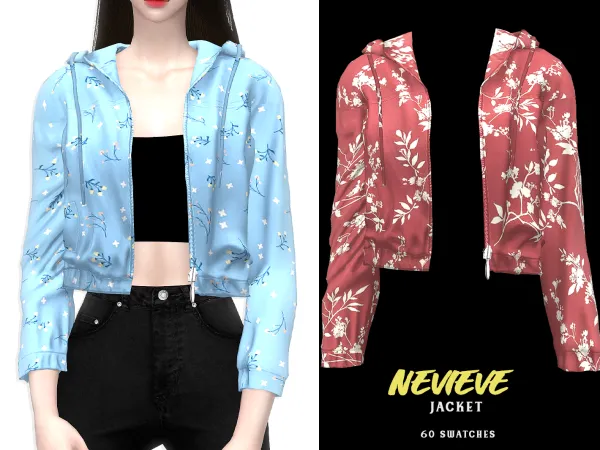 Alpha Nevieve Jacket - The Sims 4 Custom Content