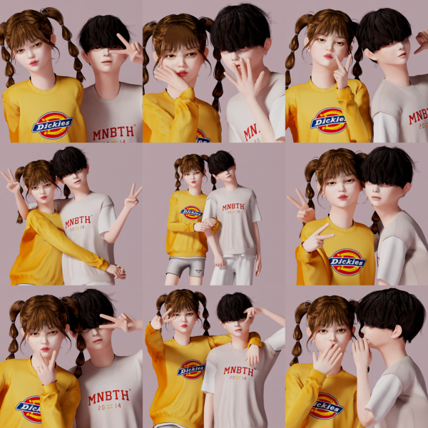 Mix 385)Were the coolest twins by simsfinds - The Sims 4 Custom Content
