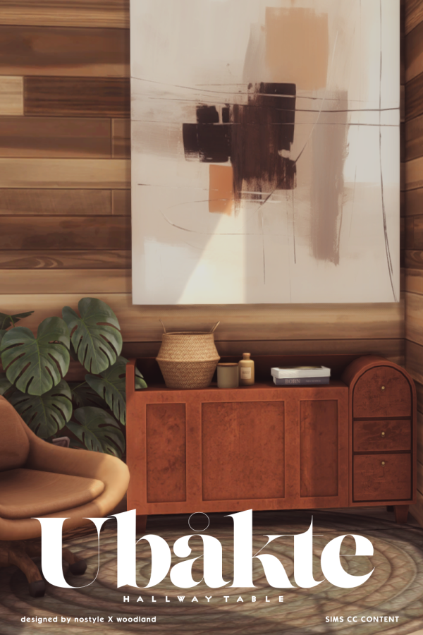 Maxis Match Ubakte Hallway Table by simsfinds - The Sims 4 Custom Content