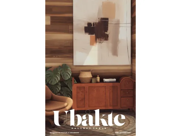 Maxis Match Ubakte Hallway Table by NOSTYLEXWOODLAND - The Sims 4 Custom Content