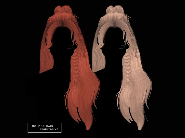 Alpha Golden Hair - The Sims 4 Custom Content