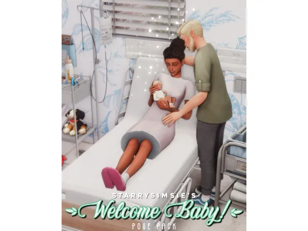Mix Welcome Baby Pose Pack by starrysimsie - The Sims 4 Custom Content