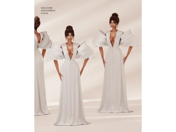 Alpha MAGESTY BRIDAL by Mably - The Sims 4 Custom Content