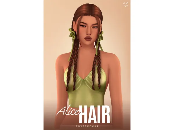 Maxis Match Alice Hair by TwistedCat - The Sims 4 Custom Content