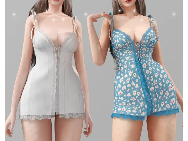 Alpha Burberry dress - The Sims 4 Custom Content