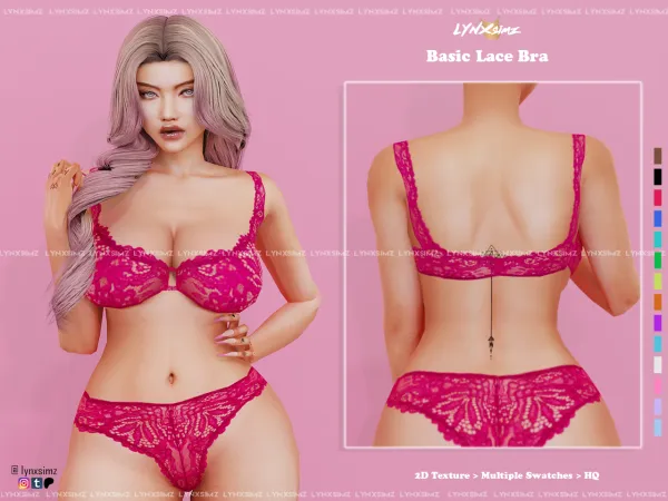 Alpha Basic Lace Bra Special Supporters by simsfinds - The Sims 4 Custom Content