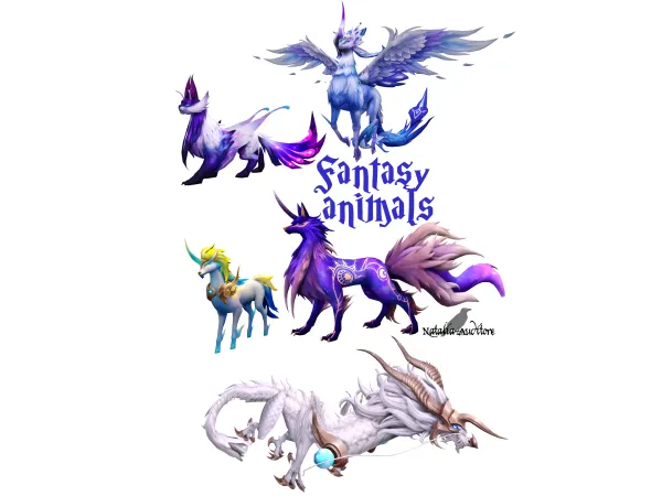 Mix Fantasy animals by natalia_auditore - The Sims 4 Custom Content