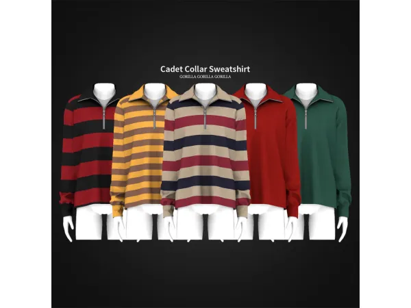 Cadet Collar Sweatshirt by [Gorilla Gorilla Gorilla]