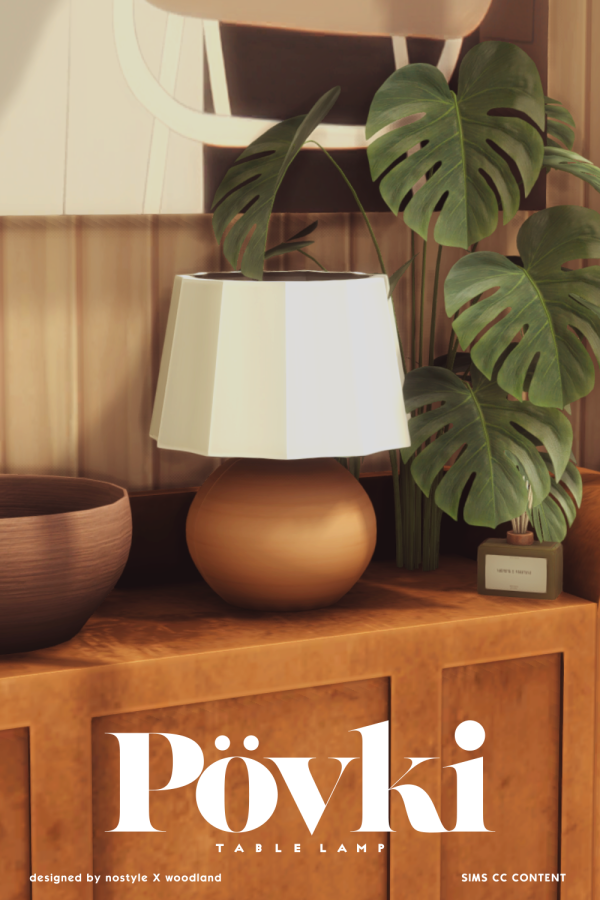 Alpha Povki Table Lamp by simsfinds - The Sims 4 Custom Content