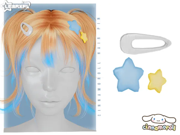 Mix Cinnamoroll Back To School Collection Cinnamoroll Hairpin [817 Items] by Learxfl - The Sims 4 Custom Content