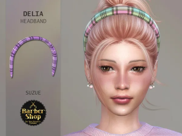 Alpha Barber Shop Delia Headband - The Sims 4 Custom Content