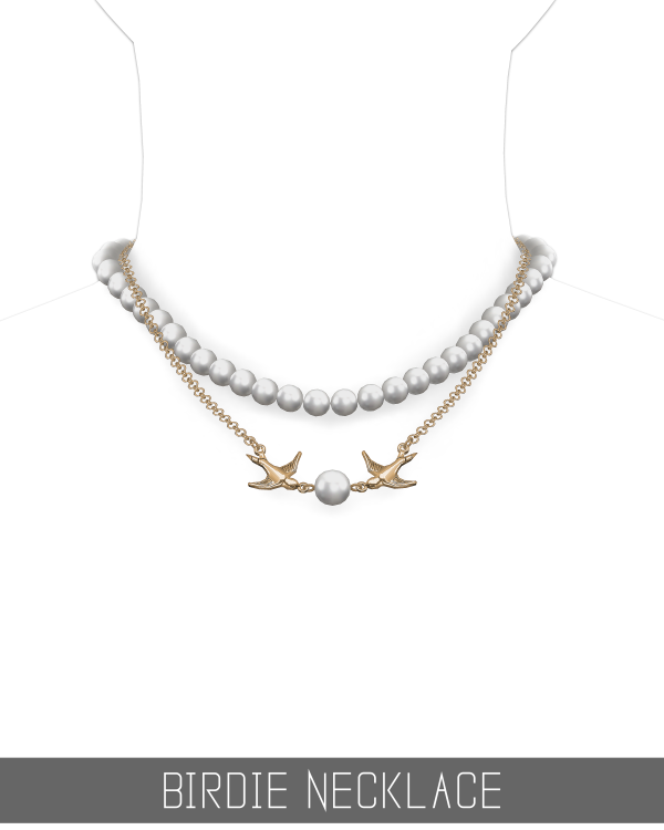 Alpha BIRDIE NECKLACE by simsfinds - The Sims 4 Custom Content