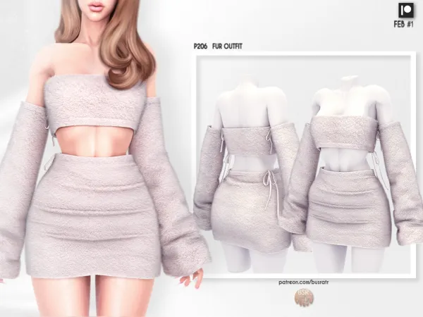 Alpha FUR OUTFIT P206 by busratr - The Sims 4 Custom Content