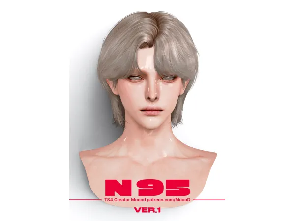Alpha [SIMS4TS4] MoooD Hair N95 VER1 by MoooD - The Sims 4 Custom Content