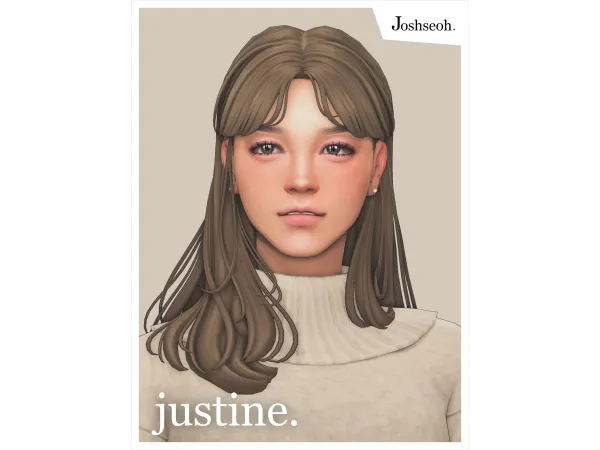 Maxis Match Justine Hair by jo_se_oh - The Sims 4 Custom Content