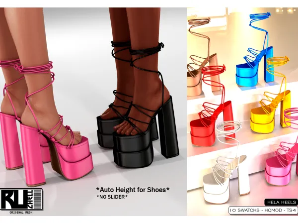 Alpha Hlea Heels by ruchellsims - The Sims 4 Custom Content