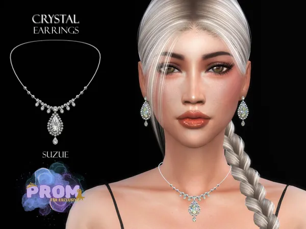 Alpha Prom Crystal Necklace - The Sims 4 Custom Content
