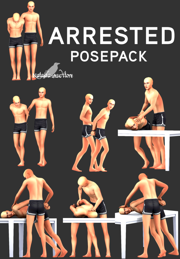 Mix Arrested posepack cuffs by simsfinds - The Sims 4 Custom Content