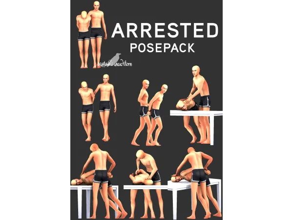 Mix Arrested posepack cuffs by natalia_auditore - The Sims 4 Custom Content