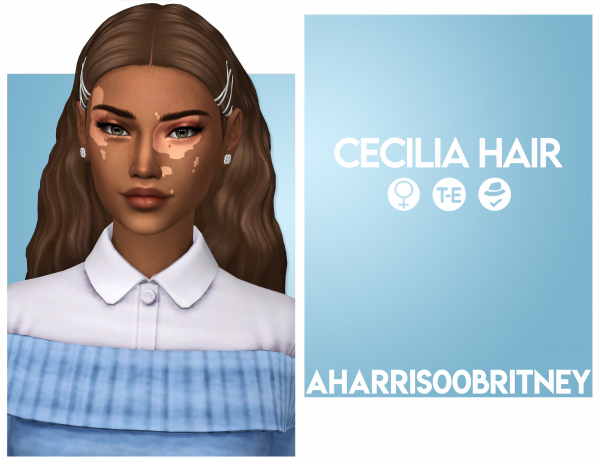 Maxis Match Cecilia Hair by simsfinds - The Sims 4 Custom Content